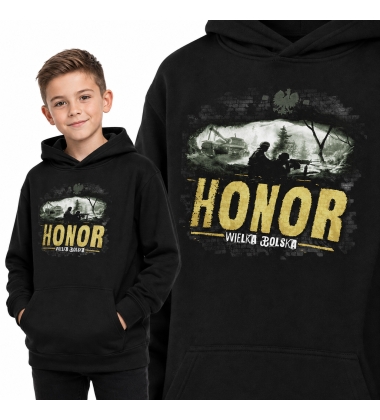 BLUZA DZIECIĘCA Z KAPTUREM PATRIOTYCZNA HONOR WP